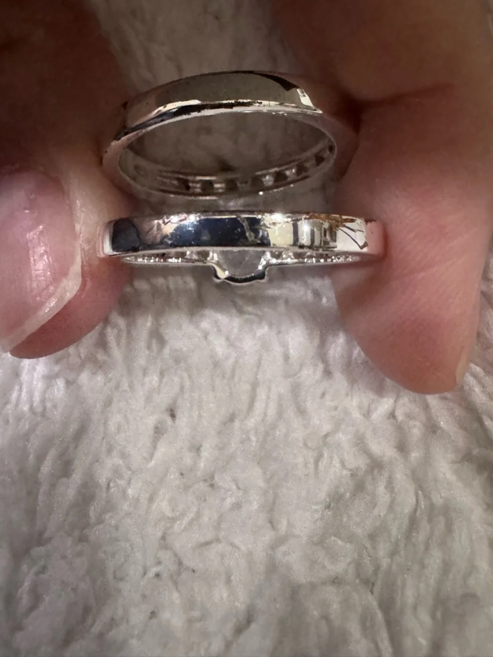 Charter Club Cubic Zirconia Engagement two ring set
